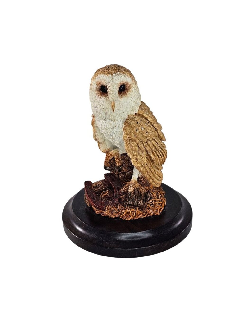 Barn Owl Figurine By Country Artists 1995 Hand Painted Resin Sculpture England